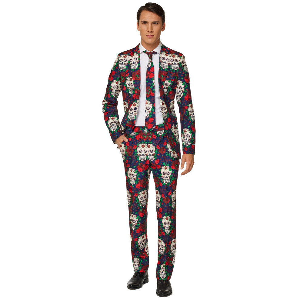 Rubies (M (Eu 48-50)) Mr. Skull Day Of The Dead Costume For Men Suitmeister