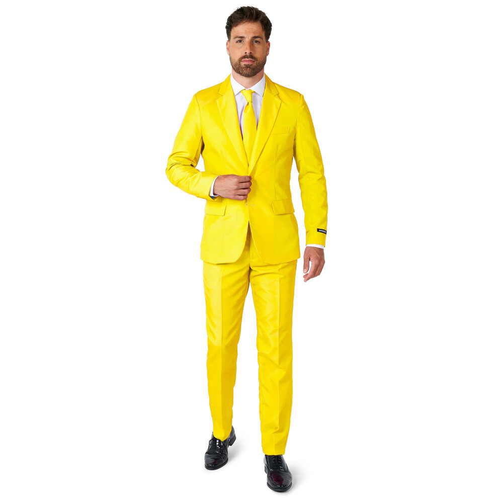 Rubies (L (Eu 52-54)) Mr. Solid Men's Suit Suitmeister Yellow