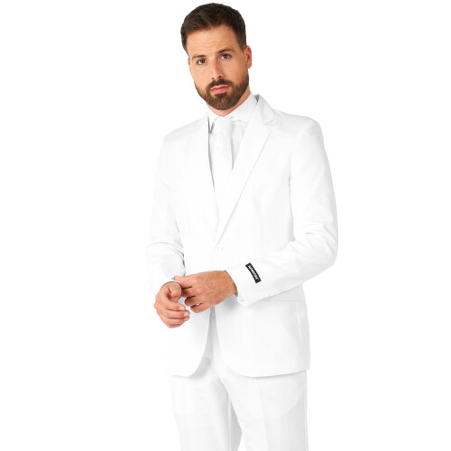 Rubies (XXL (EU 60-62)) Mr. Solid white suit for men Suitmeister 1
