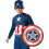 Rubies Captain America schild in metallic plastic - MARVEL - 30 cm - Rood 1