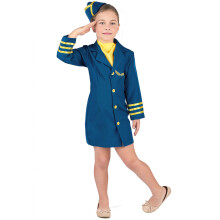 (S 4-6 years (110-120 cm)) Girl's flight attendant uniform costume