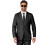 Rubies (S (EU 44-46)) Mr. Solid black men's suit by Suitmeister 2