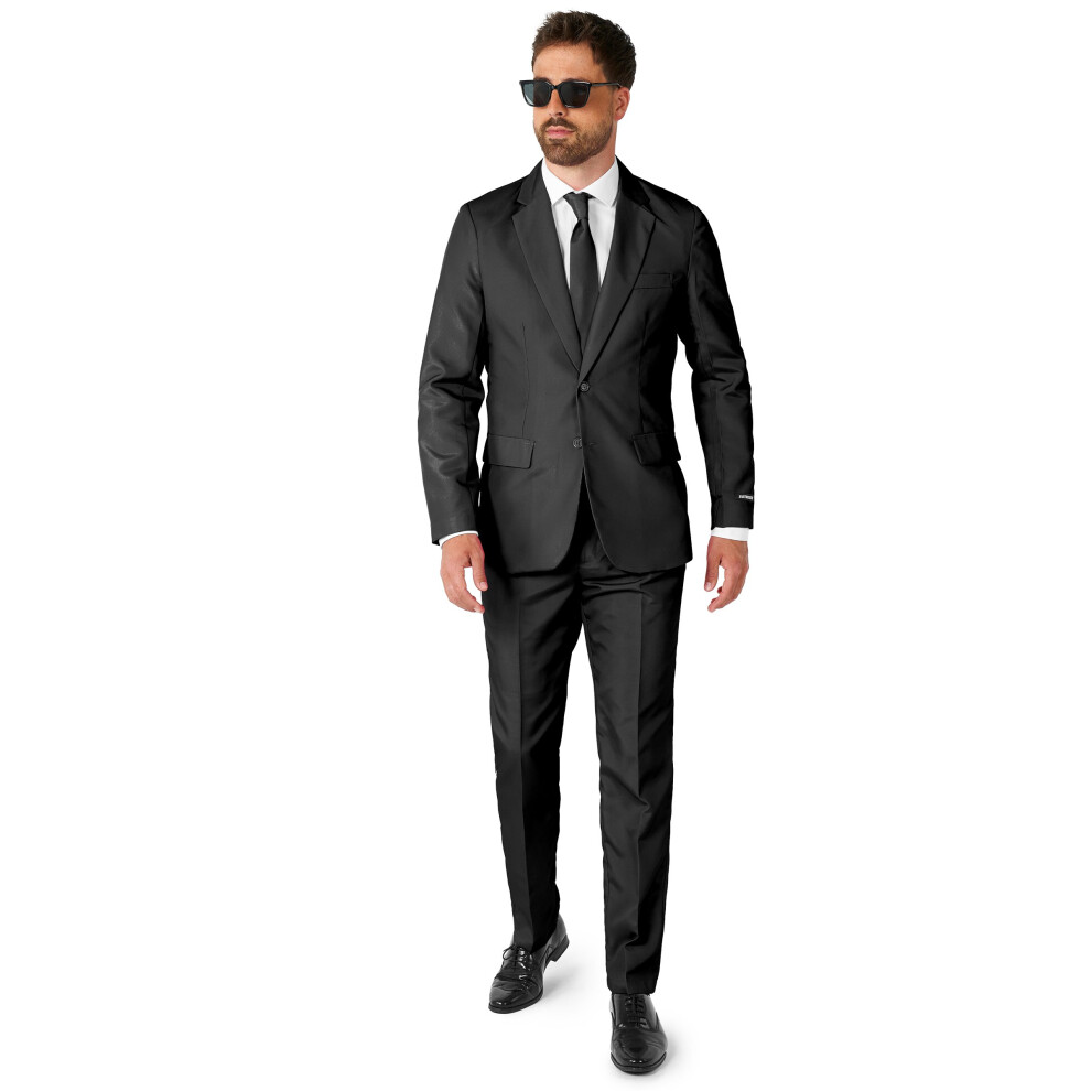 (S (EU 44-46)) Mr. Solid black men's suit by Suitmeister-image-OPC-PJ9WHWK-NEW