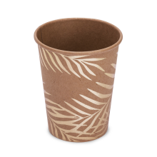 8 Kraft Paper Cups Golden Palm 200 ml