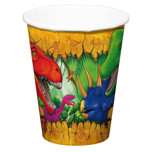 Rubies 6 Dinosaur Paper Cups 250 ml