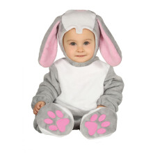 Baby gray rabbit hooded jumpsuit costume