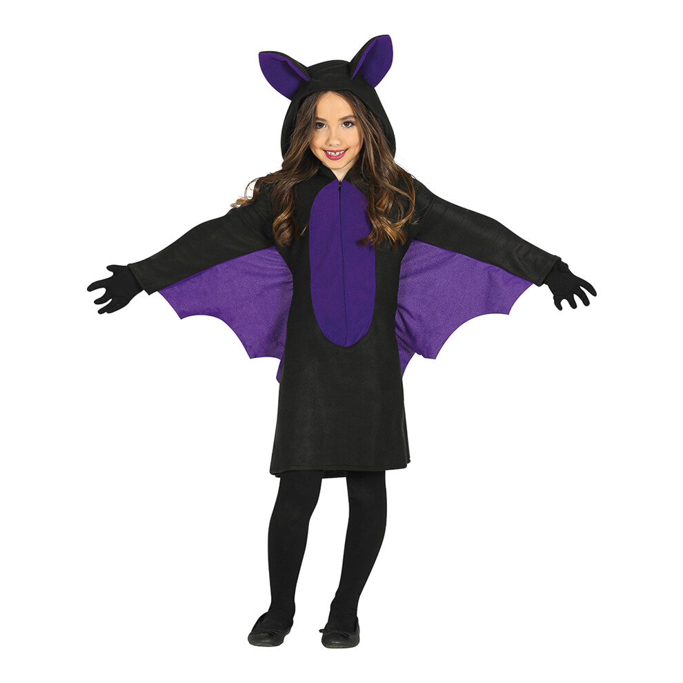 Rubies (5 To 6 Years (110-115 Cm)) Black And Purple Bat Costume For Girls Black,Purple