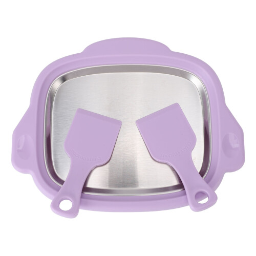 Friteuse Purple Ice – plaque en acier inoxydable 304 – 2 pelles