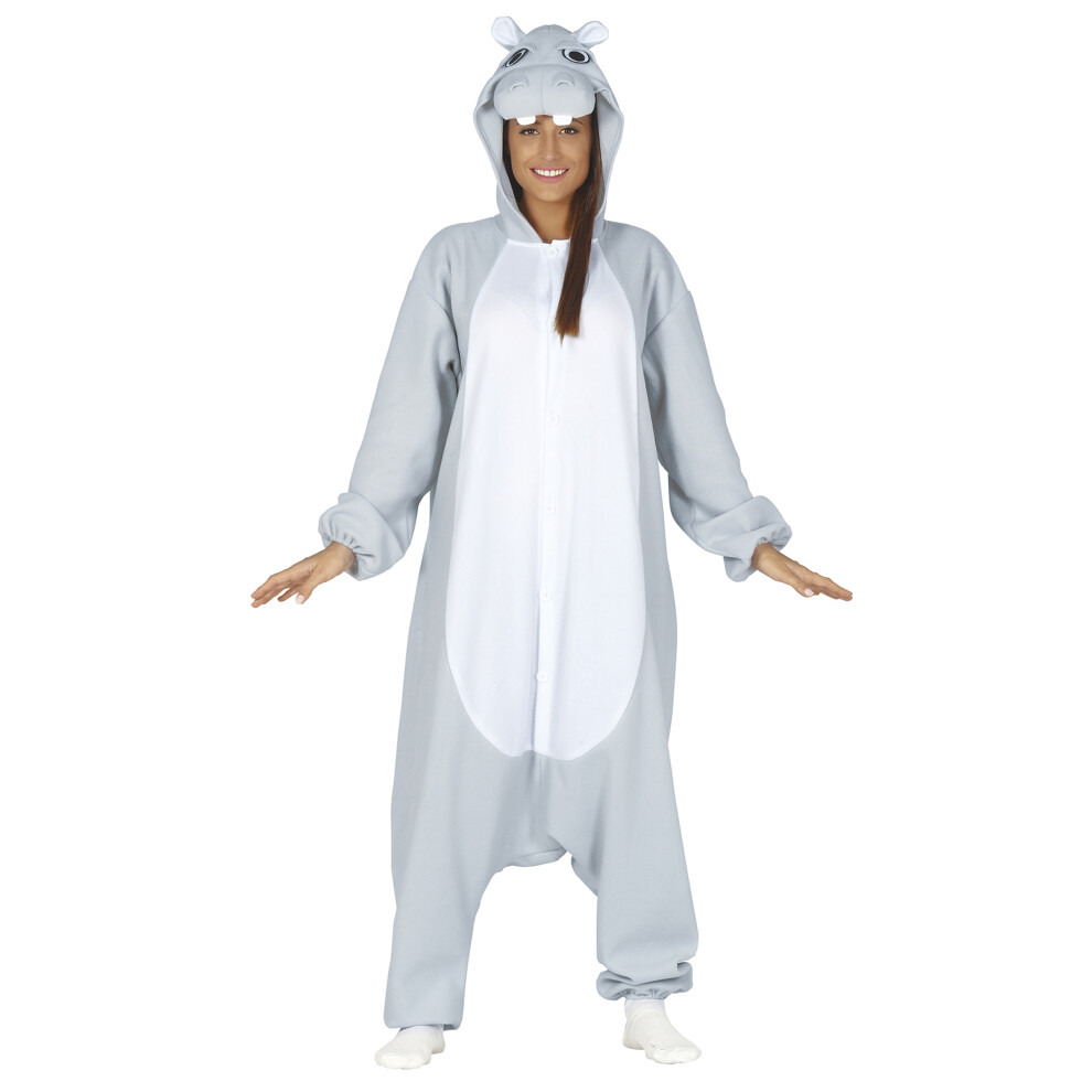 Rubies (M (48-50)) Adult Hippopotamus Jumpsuit Costume