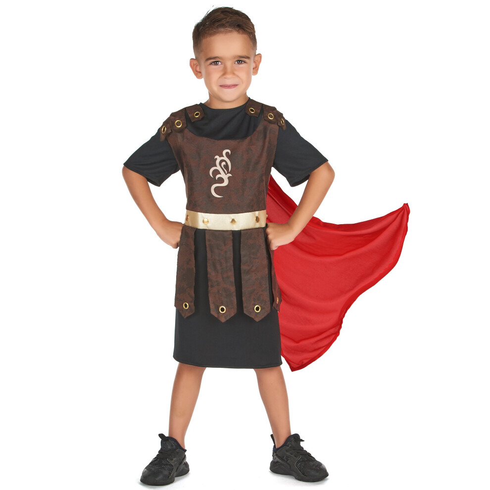 Rubies (7 - 9 Years (M)) Boy's Gladiator Warrior Costume Black/Brown/Gold