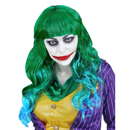 Rubies Green and blue psychopathic wig for women