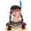 Rubies Indian wig with headband and feather for children 1