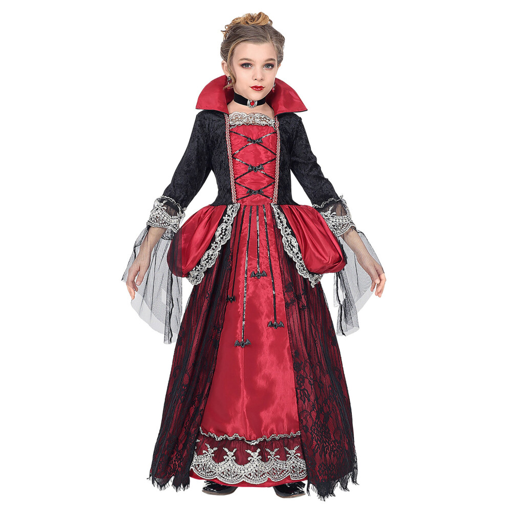 Rubies (5-7 Years (128 Cm)) Vampire Duchess Costume For Girls