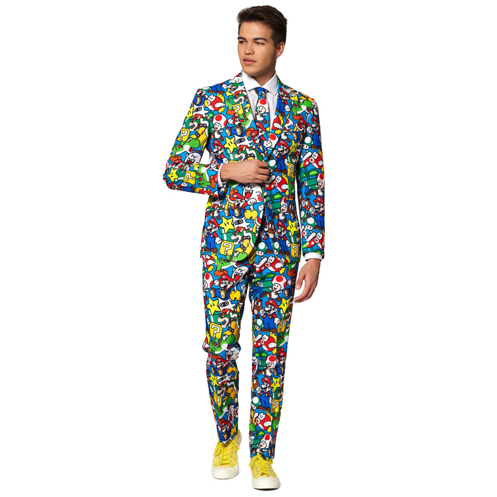 (M / L (EU 52)) Mr. Super Mario adult costume Opposuits