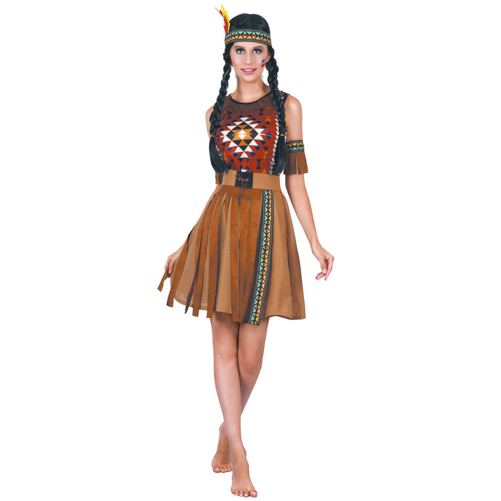 Rubies (L) Women's Fringed Indian Costume
