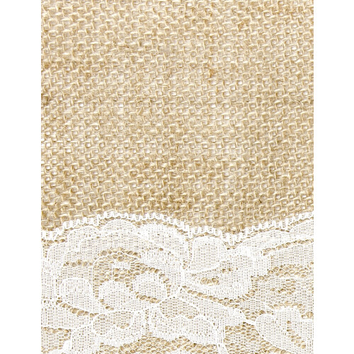 Rubies Jute table runner with lace center 28 cm x 2.75 m 1