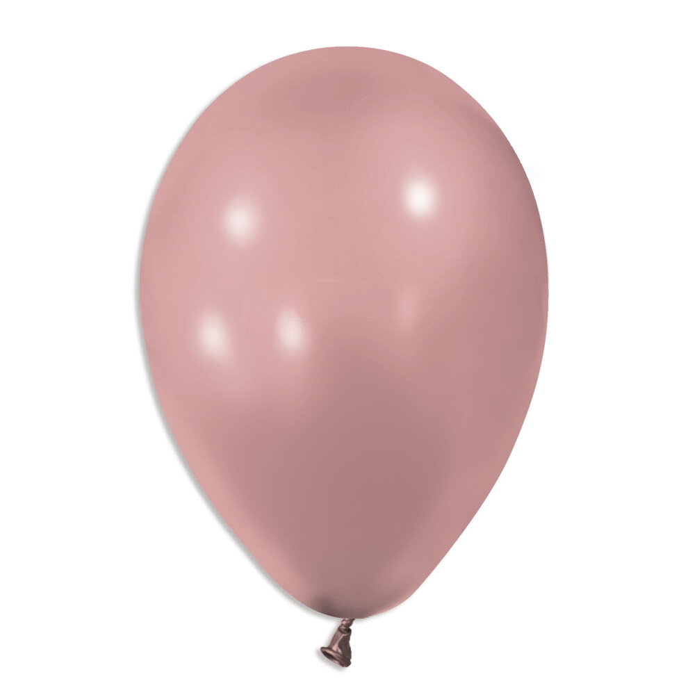 Rubies 100 Metallic Rose Latex Balloons 30Cm Gold