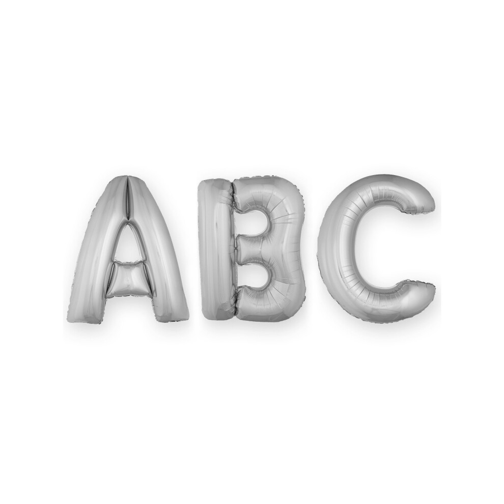 Rubies (A) 1M Letter Foil Balloon Silver