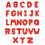 Rubies (N) Red letter foil balloon 1 m 2