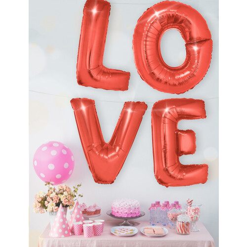 Rubies (N) Red letter foil balloon 1 m 2