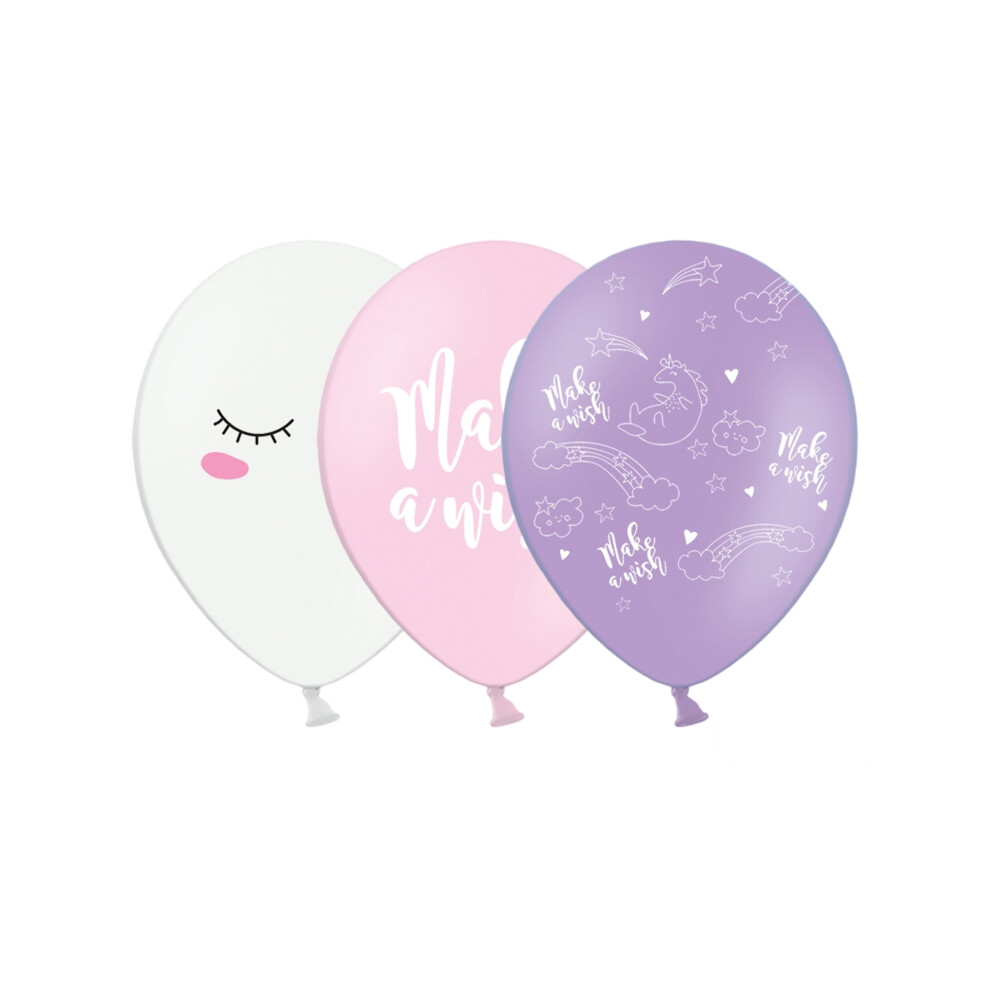 6 Unicorn latex balloons 30 cm