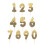 Rubies (2) Gold glitter number candle on stick 13.8 cm 2