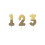 Rubies (8) Gold glitter number candle on stick 13.8 cm 1