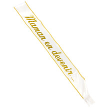 Mother-to-be satin scarf 75 x 9.5 cm