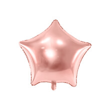 STAR folieballon, 48 cm, rosaguld, 1 stk.