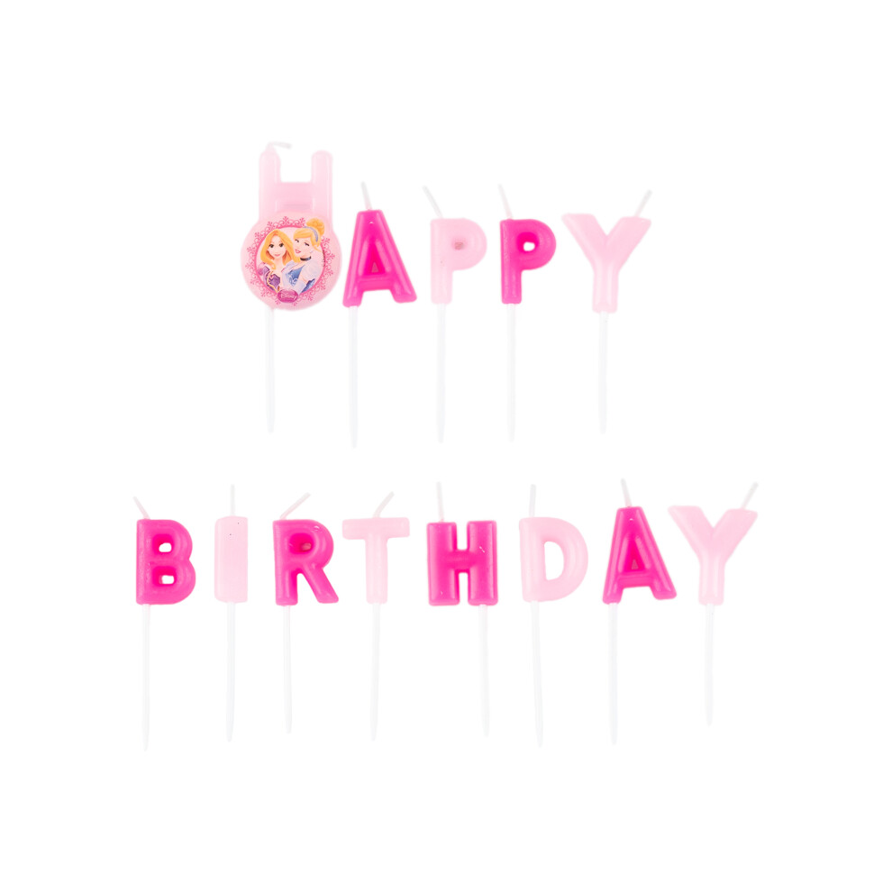 Rubies Disney Princess Happy Birthday Candles Pink/Fuchsia