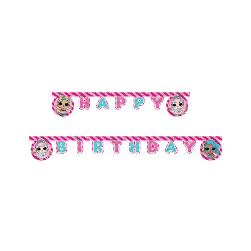 Rubies Happy Birthday LOL garland 2 m
