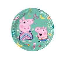 8 Kleine Papieren Borden Peppa Pig 20 cm