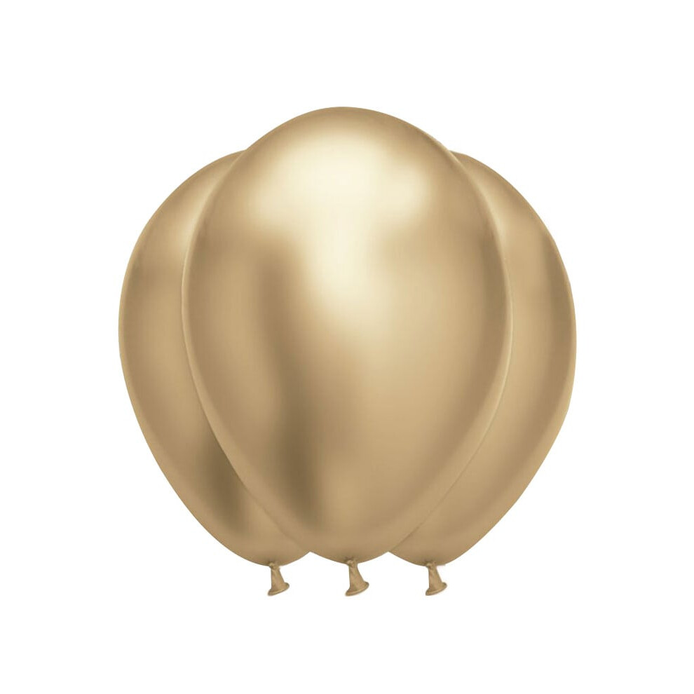 Rubies Satin Latex Balloons 31 X 39 Cm Gold