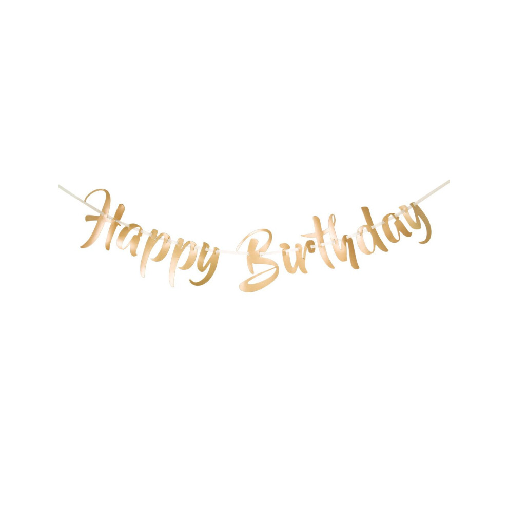 Rubies 1M Happy Birthday Garland Gold