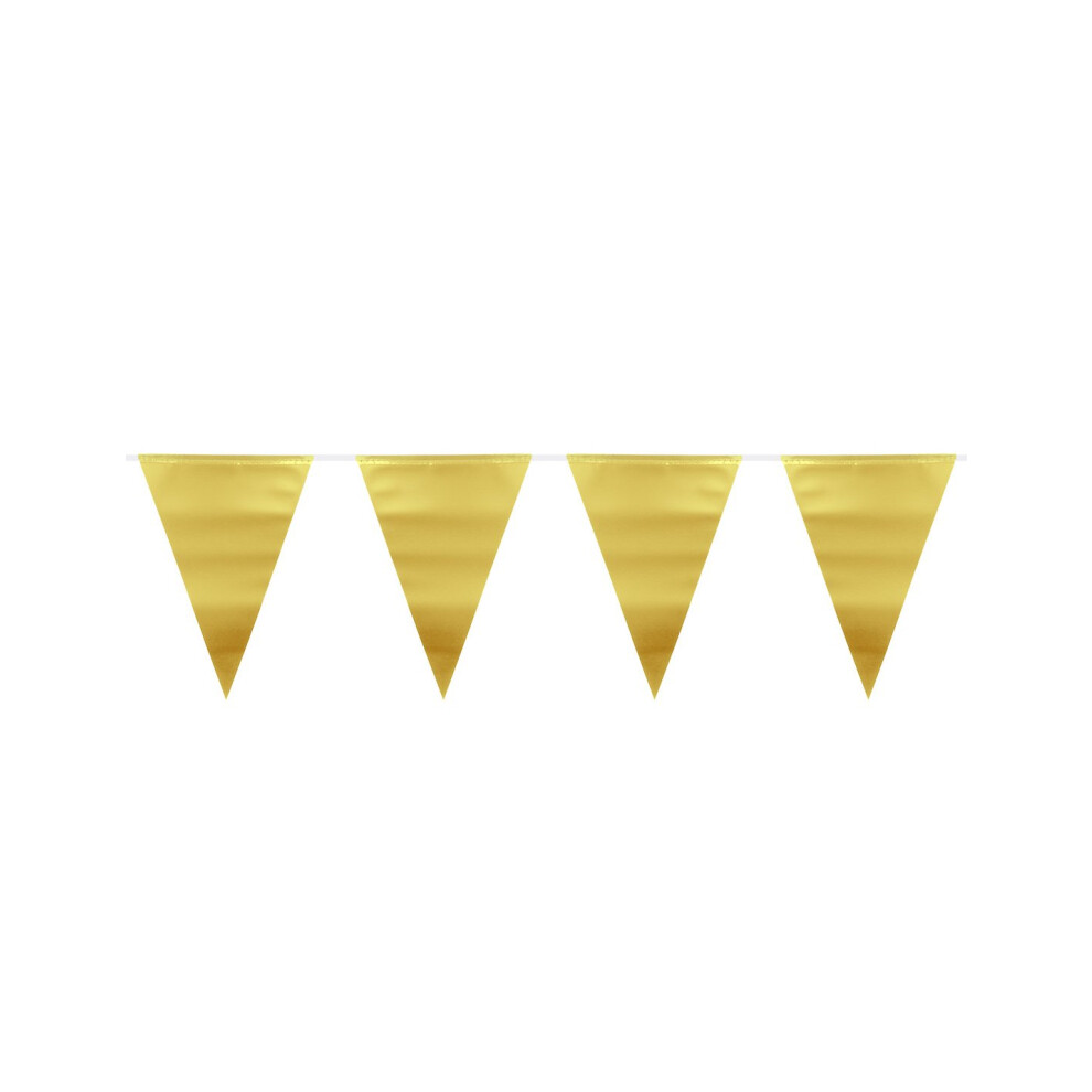 Rubies 6M Metallic Pennant Garland Gold