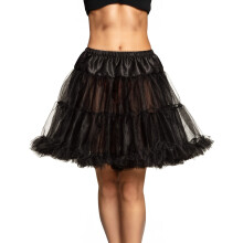 Women's black mid-length petticoat