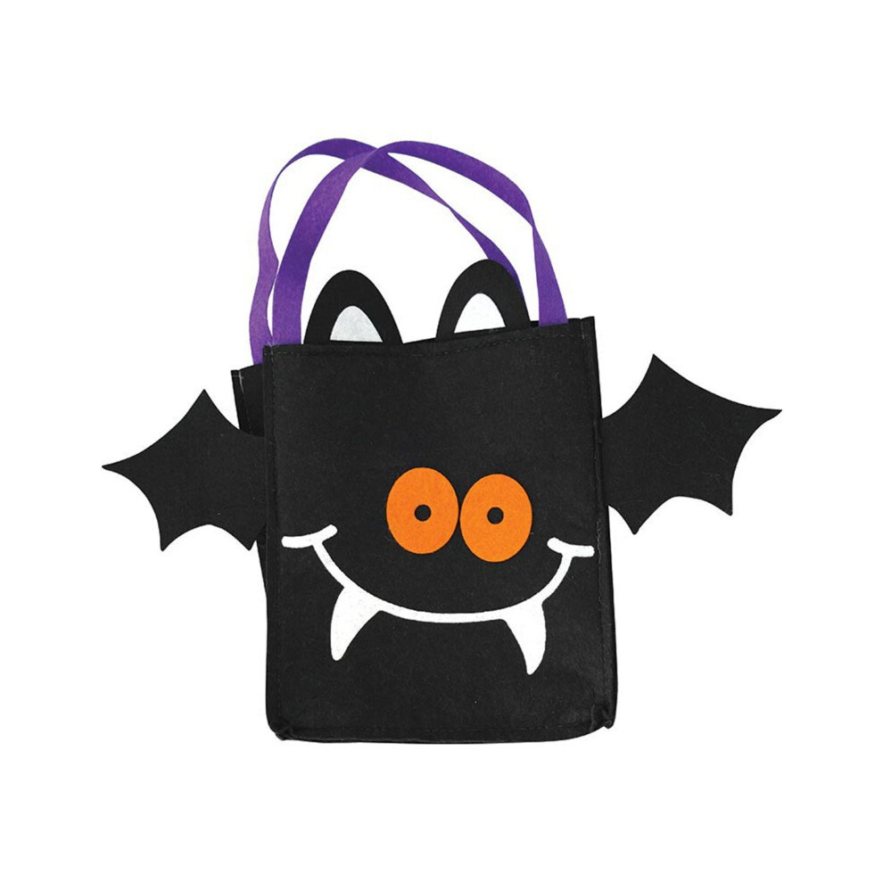 Rubies Felt Bat Candy Bag Black/Orange