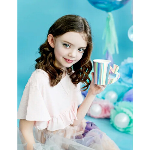 Rubies 6 Holographic Mermaid Paper Cups 220ml 2