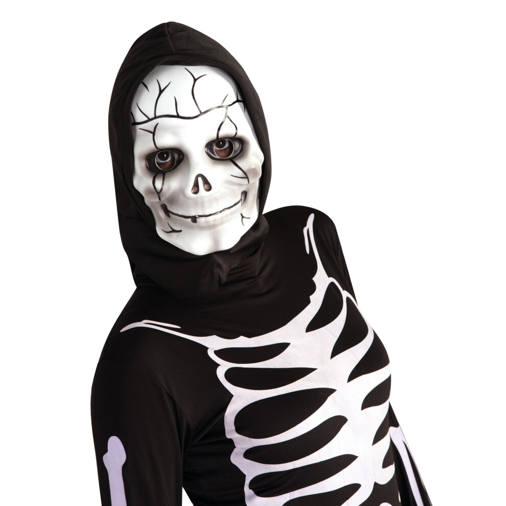 Rubies Skeleton Mask With Hood For Children White/Black
