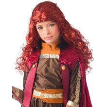 Burgundy princess wig for girls in the far north