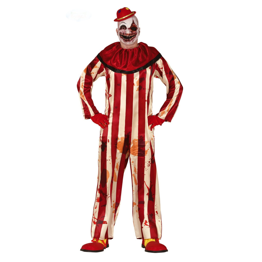 New Rubies Men's Red And White Terrifying Clown Costume White,Red