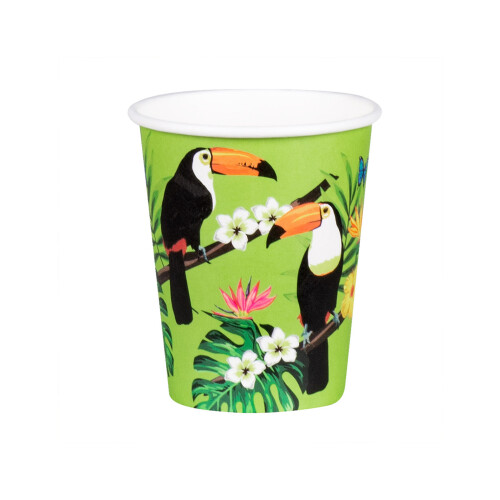 Rubies 10 Green Toucan Paper Cups 21 cl 1