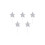 Rubies 5 Birthday candles on silver glitter star picks 3.5 cm 1