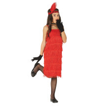 (to 9 years (125-135 cm)) Red Charleston costume for girls
