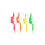 Rubies 4 Multicolored Swirl Birthday Candles 8 cm 1