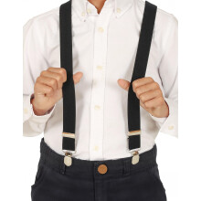 Children's black suspenders