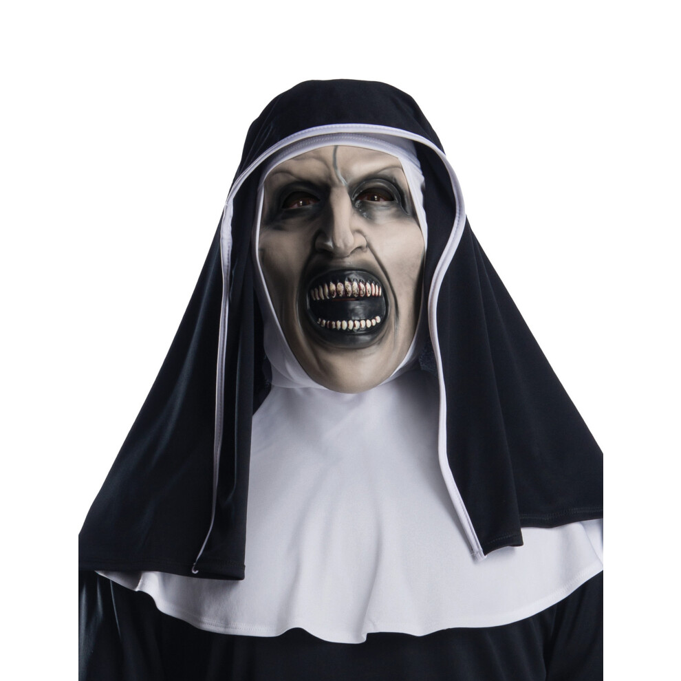 Rubies Adult Nun Mask With Headdress White/Black