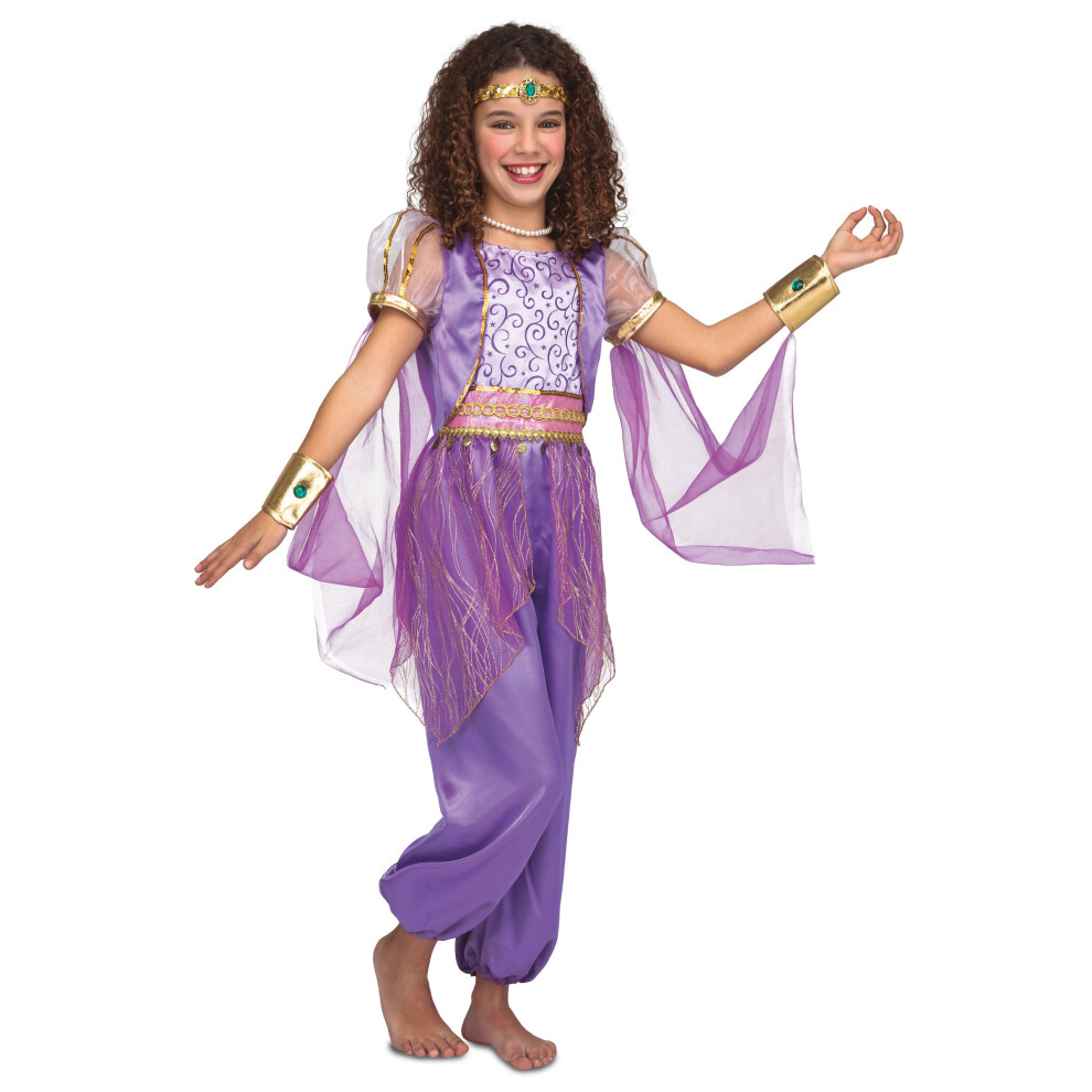 Rubies (10 - 12 Years (140 - 152 Cm)) Oriental Princess Costume For Girls Purple