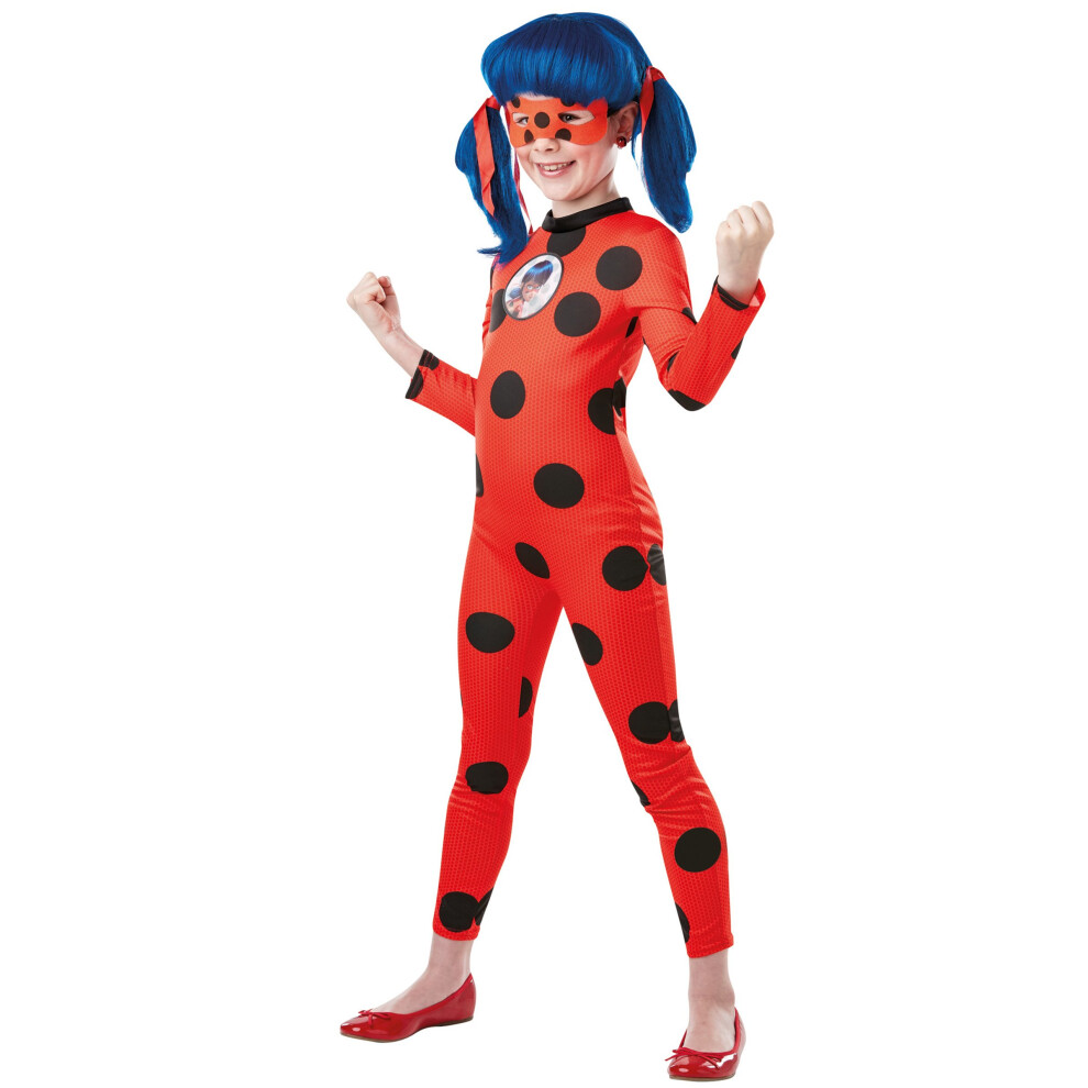 Rubies (9 To 10 Years (134 To 140 Cm)) Miraculous Ladybug Costume And Mask For Girls