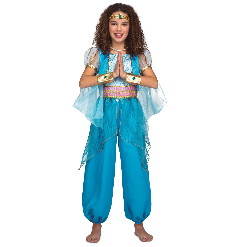 Rubies (9 Years (122 - 134 Cm)) Turquoise Oriental Princess Costume For Girls Green